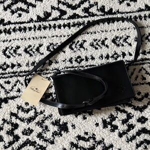 Patricia Nash Black Leather Crossbody Wallet